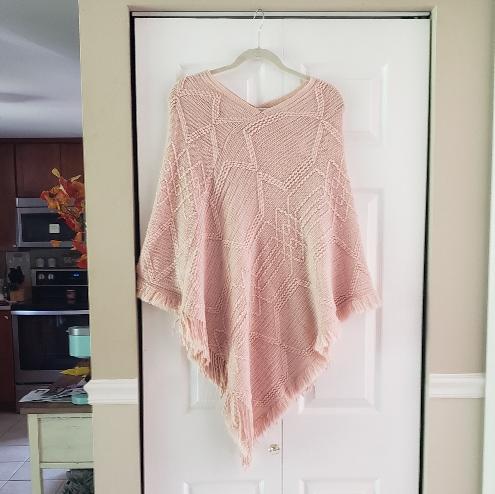 Knit poncho